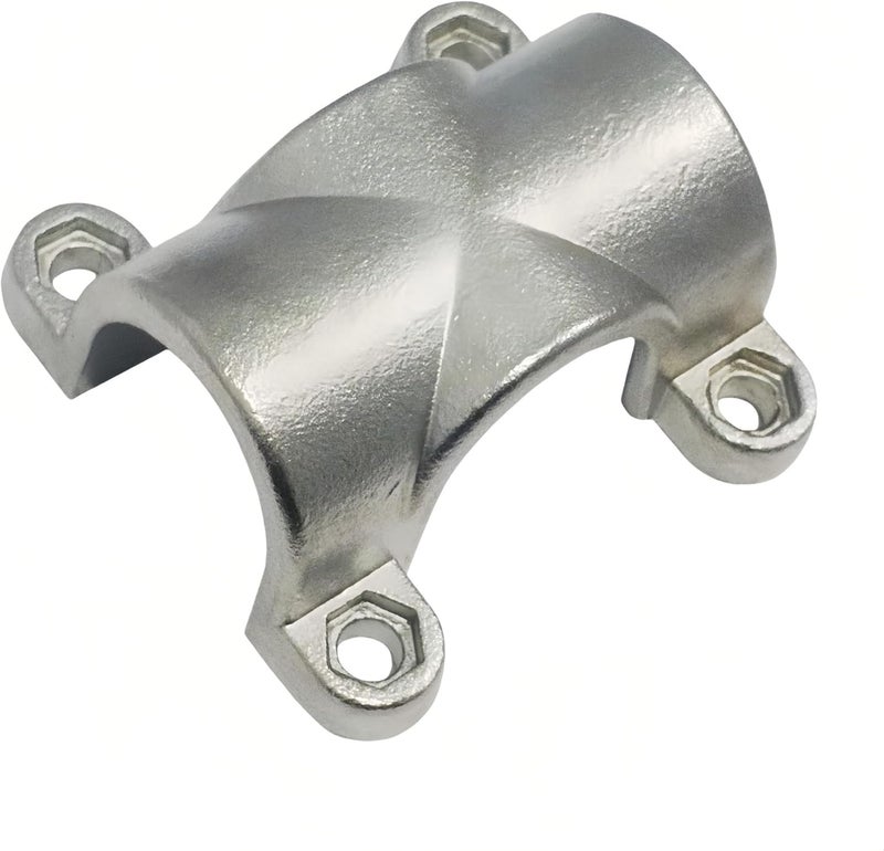 keehui Marine Grade 316 Steel Stainless Tube Mount handrail Cross Tube Clamp for 1inch Tube (2SETS) - Image 4